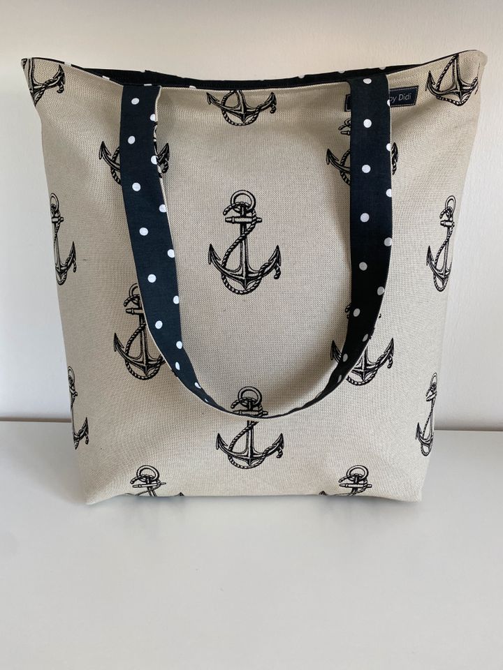 Didi Wendetasche Anker Maritim See Handmade selbstgenäht Jute in Bremen