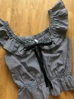 Zara Volant Top L 40 neu schwarz weiß Schleife München - Sendling-Westpark Vorschau