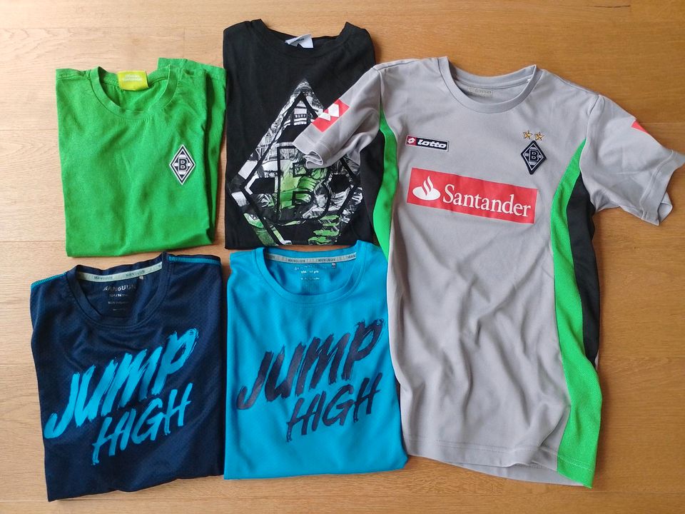 5 Sportshirts/T-Shirts 3x Borussia Mönchengladbach  Gr. 152 164 in Korschenbroich