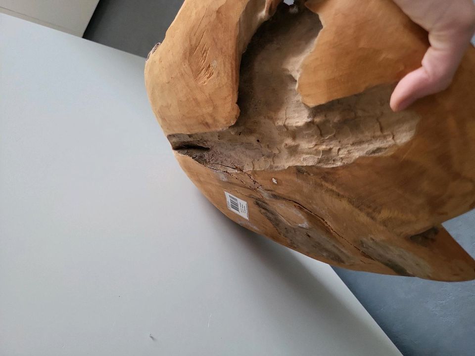 SCHALE 40 CM HOLZSCHALE OBSTSCHALE TEAKHOLZ DEKO in Stuttgart