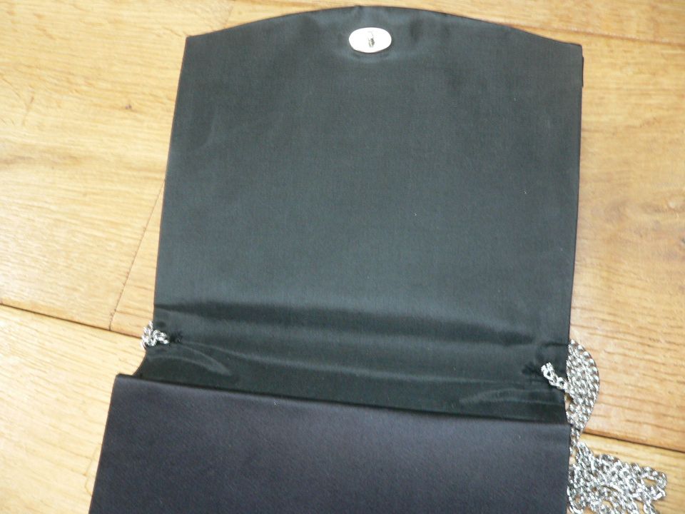 Abendtasche / Clutch Damen, schwarz, Stoff Kette Straß Wie Neu in Brühl