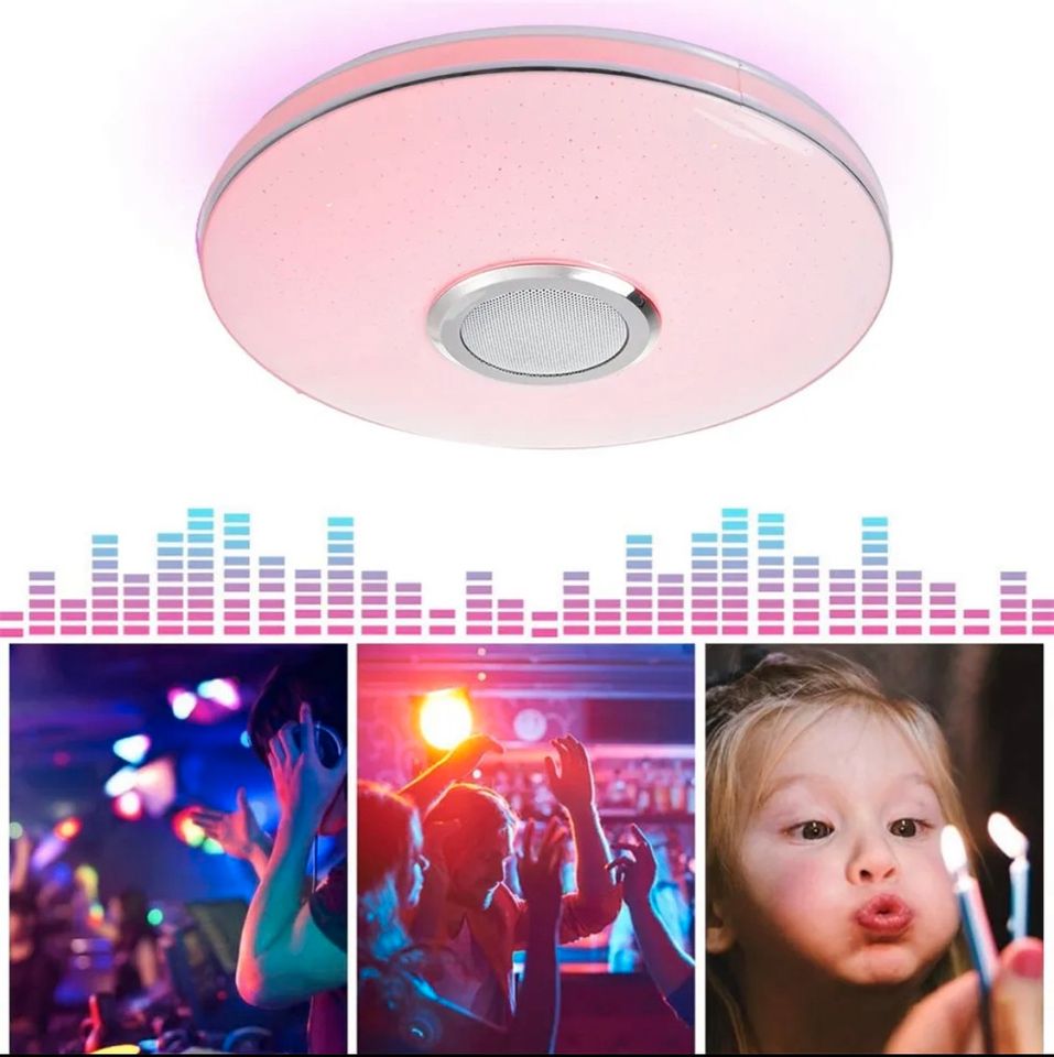 RGB LED Deckenlampe Dimmbar Bluetooth App Fernbedienung Lampe in Bebra