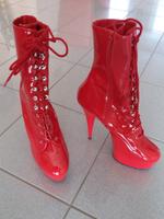 Pleaser USA Plateau-Stiefeletten Delight-1020 Lack rot, Gr.45/14M Hessen - Grebenstein Vorschau