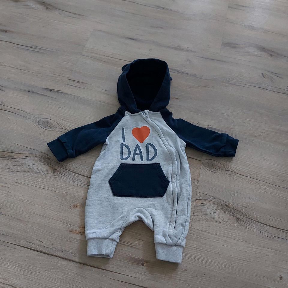 dopodopo ☆ Overall ☆ Gr. 56 ☆ Strampler ☆ Baby Junge ☆ Dad Hoody in Freisen