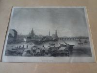 Dresden. Ansicht mit Frauenkirche und Oper. Stahlstich. um 1850 Dortmund - Mitte Vorschau