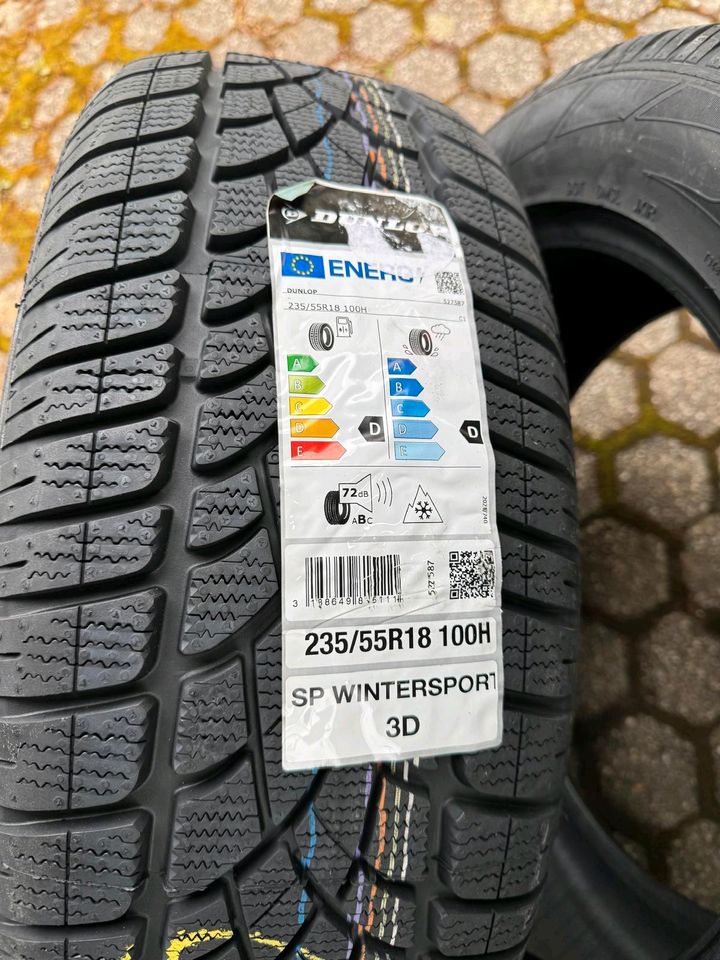 235/55R18 100V 4x Neue Winterreifen Dunlop in Ralingen