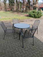 4 Gartenstühle/Stapelstühle aus Metall inkl. 1 Tisch / 3x Niedersachsen - Dinklage Vorschau