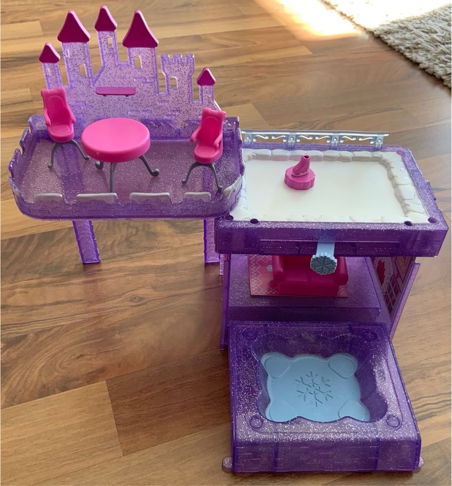 Polly Pocket Eiswelt mit Rutsche; Eispalast mit Pool und Eisbahn in Wildeshausen