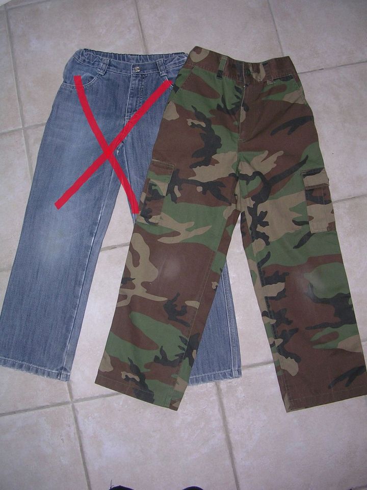 Jako-O  dickere Jeans  Gr. 140 Hose Camouflage Army-Style in Ispringen