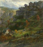 Max Merker *1861 Reiter in Landschaft Gemälde Kunstschule Weimar Nordrhein-Westfalen - Mechernich Vorschau
