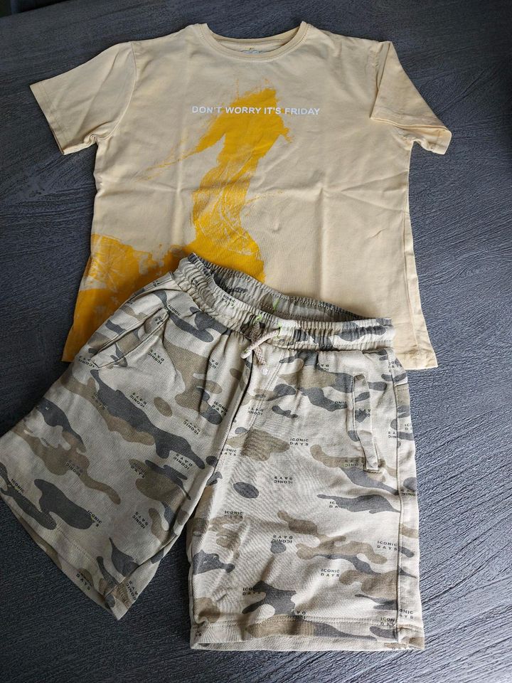 ZARA ☆ Sommer Set 128 T-Shirt und Shorts Camouflage in Olbernhau