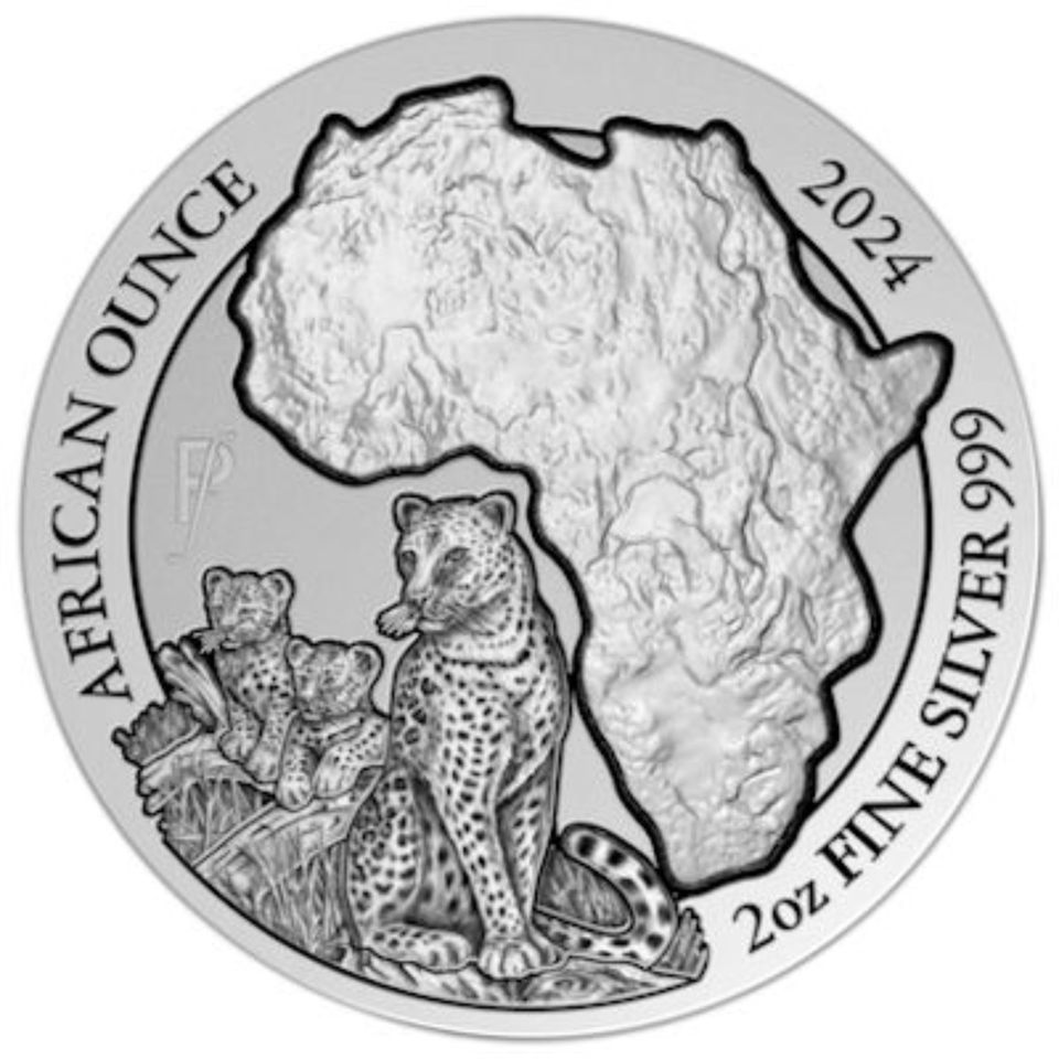 Silbermünze- Ruanda 2024 1oz - African Leopard - Stgl in Fürstenau