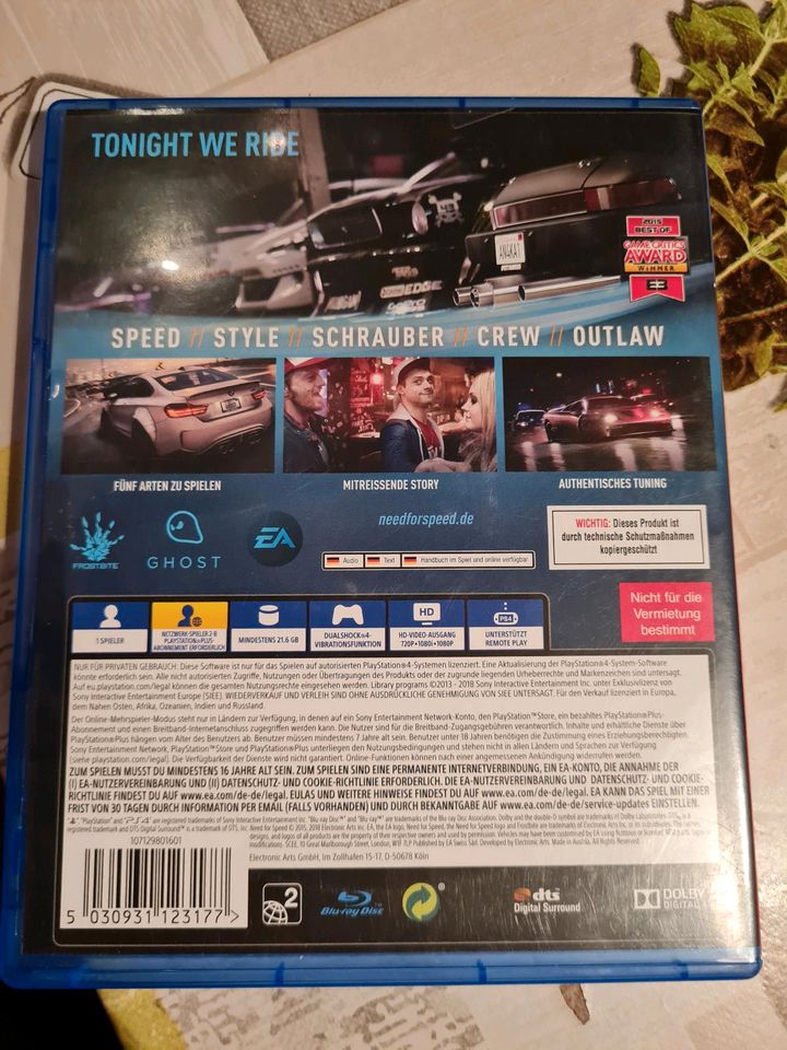 Ps4 Spiel Need For Speed in Forchheim