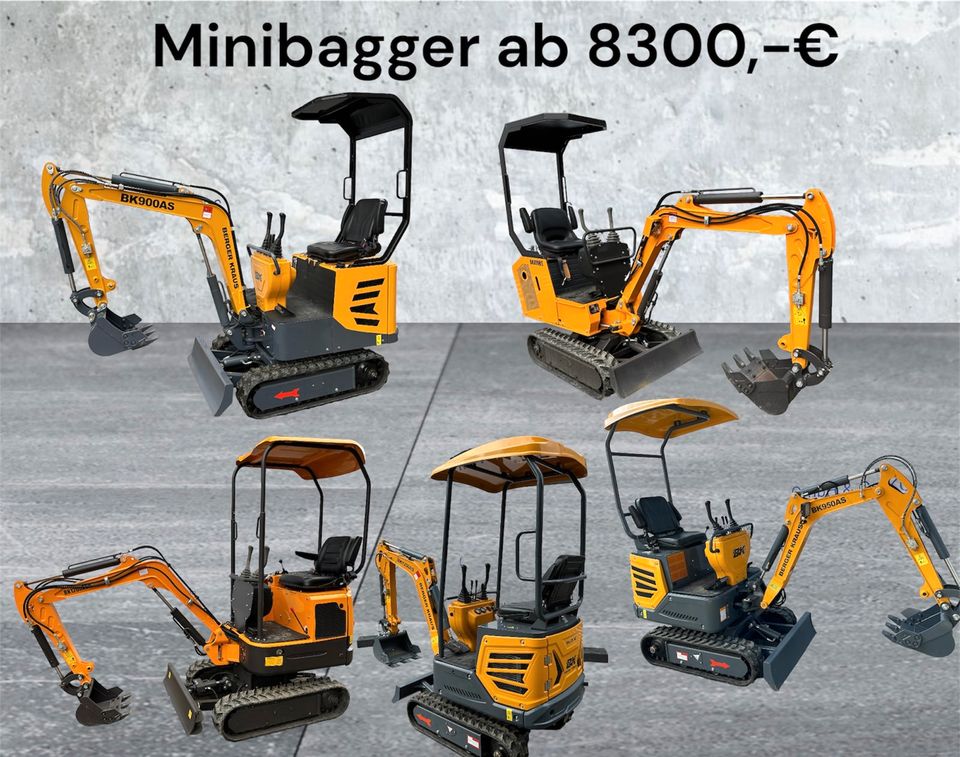 Neu Minibagger BK1100 A Kubota Motor in Neu Ulm