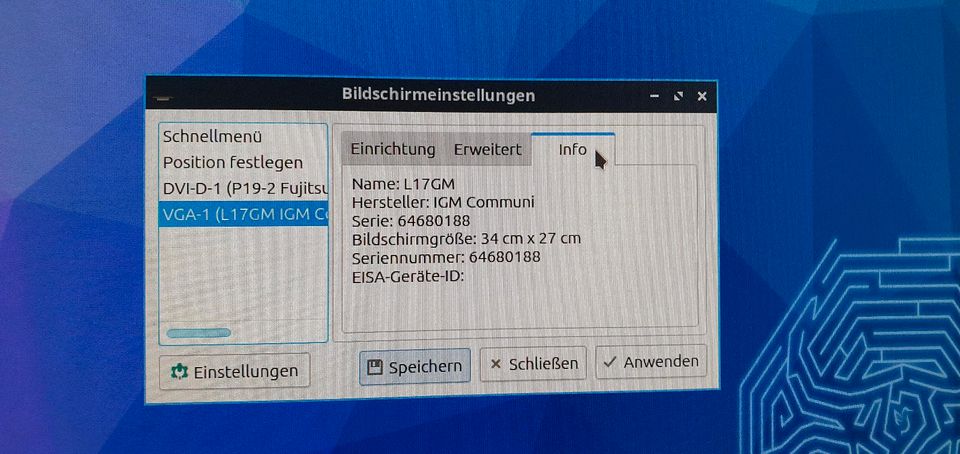 Monitor Bildschirm Display 17'' SXGA V7 Value L17GM VGA Audio OVP in Nürnberg (Mittelfr)