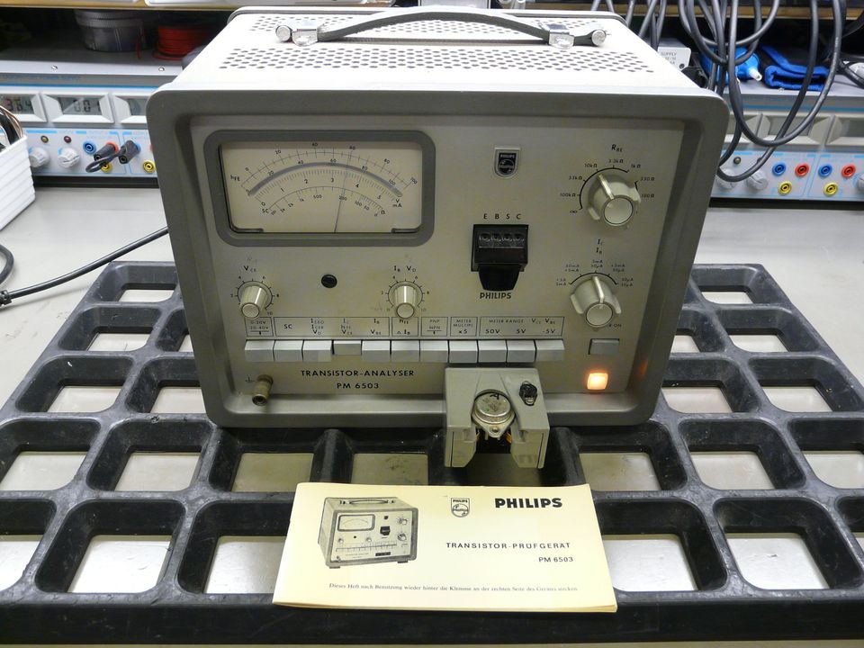 Philips PM6503 Transistor Prüfgerät Analyzer Kennlinienschreiber in Geist