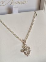 Navelo Erbs Collier 42cm 925 Silber Anhänger Engel Zirkonia 925SS Niedersachsen - Diepenau Vorschau