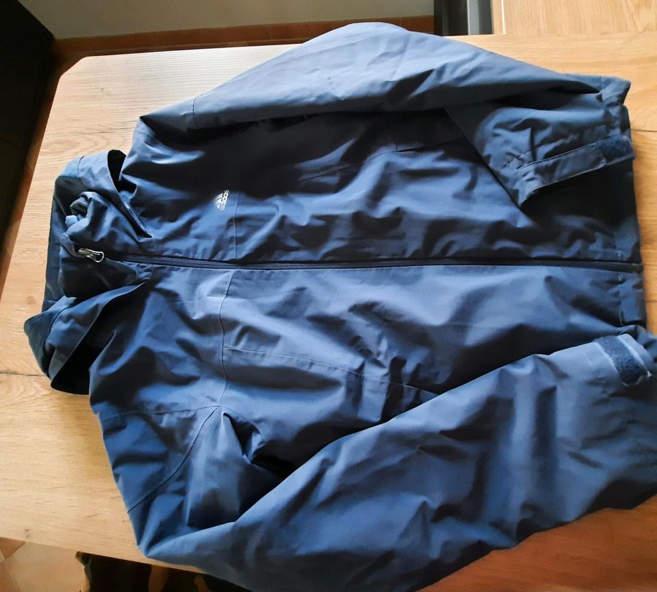 Original Adidas Doppeljacke/Windbreaker/Jacke Gr XS Gr 170 blau in Mötzing