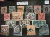 Alte Briefmarken (z.B. Uganda/Tanganyika, Indien, Nord Borneo, Fr Rheinland-Pfalz - Oberirsen Vorschau