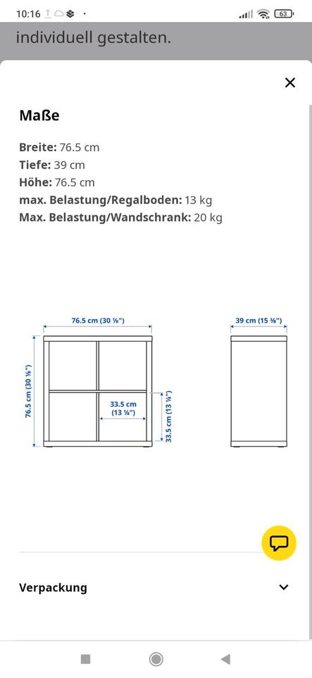2 Ikea Kallax Regale 77*77 mit zwei Türen und 2*2 Schubläden in Waldheim
