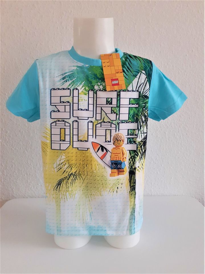 -33% NEU OVP, LEGO T-Shirt, helltürkis, SURF  DUDE, G 128 in Wüstenfelde