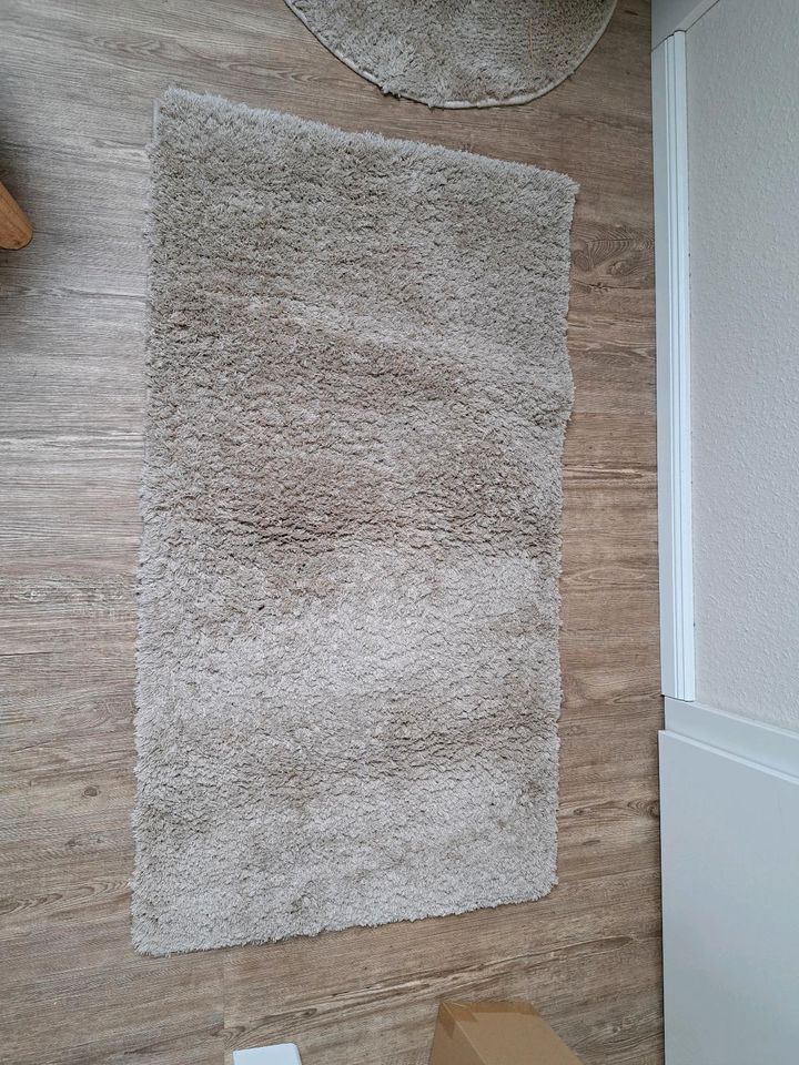 Läufer Teppich beige kuschelig in Midlum