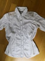 Bluse VERO MODA Gr. XS, weiss mit durchsichtigen Spitzeneinlagen Frankfurt am Main - Gallusviertel Vorschau