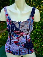 Made in italy top raffungen figurformend gr S M blume Bayern - Neuendettelsau Vorschau