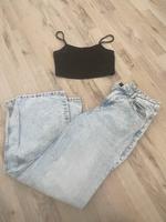 Xs wide leg crop top shirt h&M shein jeans hose breites Bein 164 Walle - Utbremen Vorschau