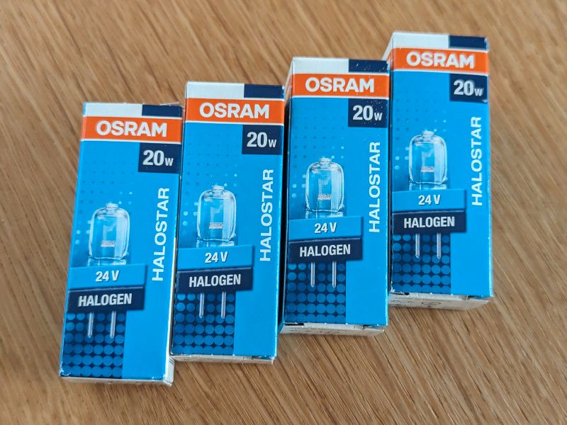 4x Halogen Halogenbirnen Osram 20W (NEU)