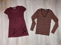 Kleiderpaket Damen 2x Pullover bordeaux gold Gr. S Niedersachsen - Buxtehude Vorschau