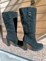 Stiefel, hoch, High Heels, Damen, 38, Schwarz, Wildleder Bayern - Werneck Vorschau