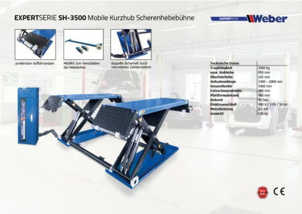 Mobile Scherenhebebühne Weber Expert SH-3500 NEUVersand kostenlos in Wenden