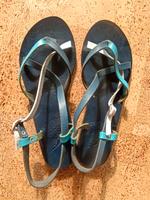 Ancient Greek Sandals Leder blau petrol weiß Gr. 39 Nordrhein-Westfalen - Essen-Margarethenhöhe Vorschau