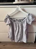 Vero Moda Leinen-bluse Carmen schulterfrei blau shirt petrol L 40 Hessen - Stadtallendorf Vorschau