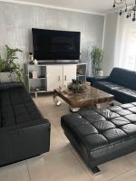 Ledersofa Couch Sofa schwarz 3 Teile Wohnzimmer Rindsleder Baden-Württemberg - Eislingen (Fils) Vorschau