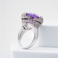 Bulgari Parentesi Cocktailring mit Amethyst in 750 Weißgold Eimsbüttel - Hamburg Rotherbaum Vorschau