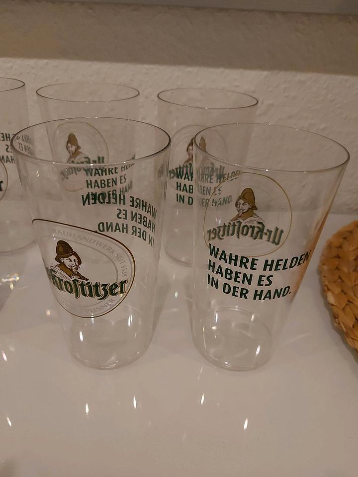 8 Hart-Plastik-Becher"Ur-Krostitzer"Bier Glas 0,4l Cup-Concept in Leipzig