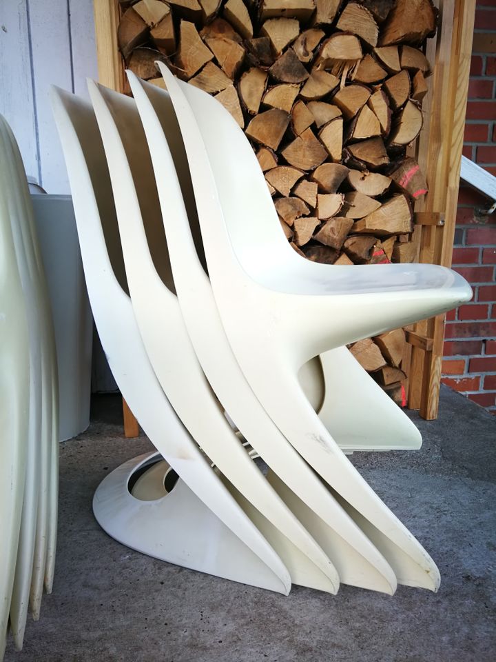 Casala Chair (4x) beige, Space Age, Design-Klassiker von A. Begge in Hamburg