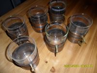 6 Teegläser aus den 20er Jahren. Messing Halter. Jena er Glas. Nordrhein-Westfalen - Viersen Vorschau