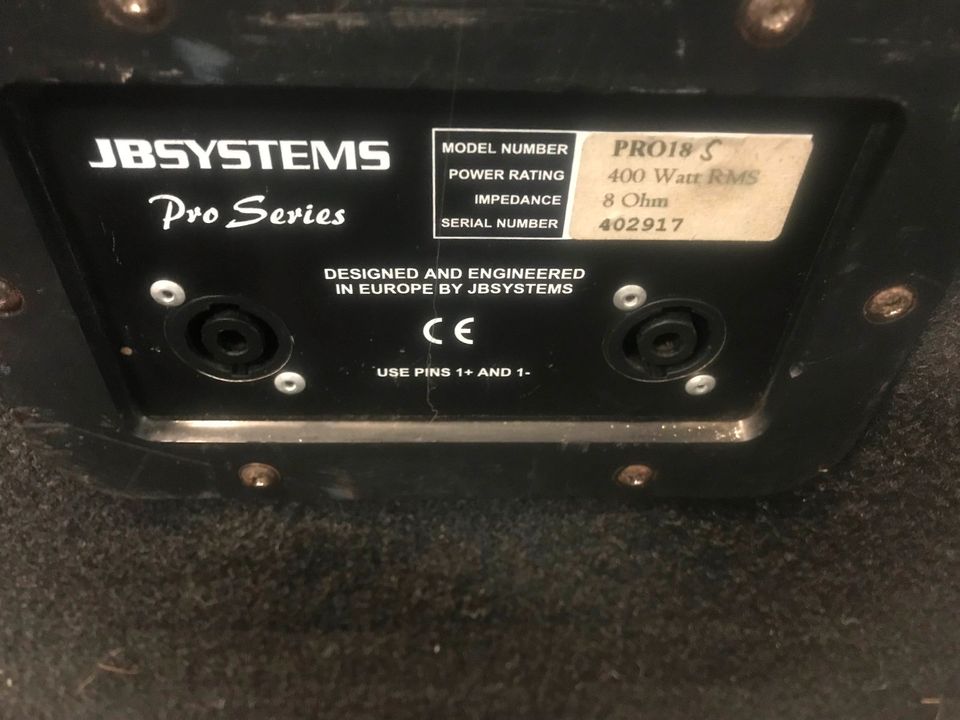 PA Subwoofer JB System PRO 18 S - Guter Zustand - Versand mögl. in Langenhagen