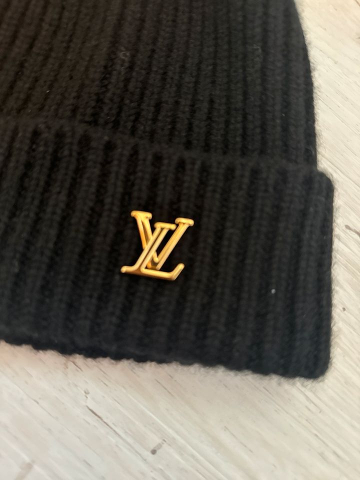 Louis Vuitton Spark Beanie schwarz gold Full Set Mütze in Wittbek