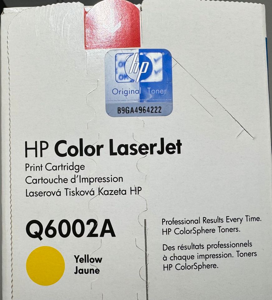 Original HP Color LaserJet Toner Q6002A gelb/yellow in Bayern -  Schwarzenfeld | Drucker & Scanner gebraucht kaufen | eBay Kleinanzeigen ist  jetzt Kleinanzeigen