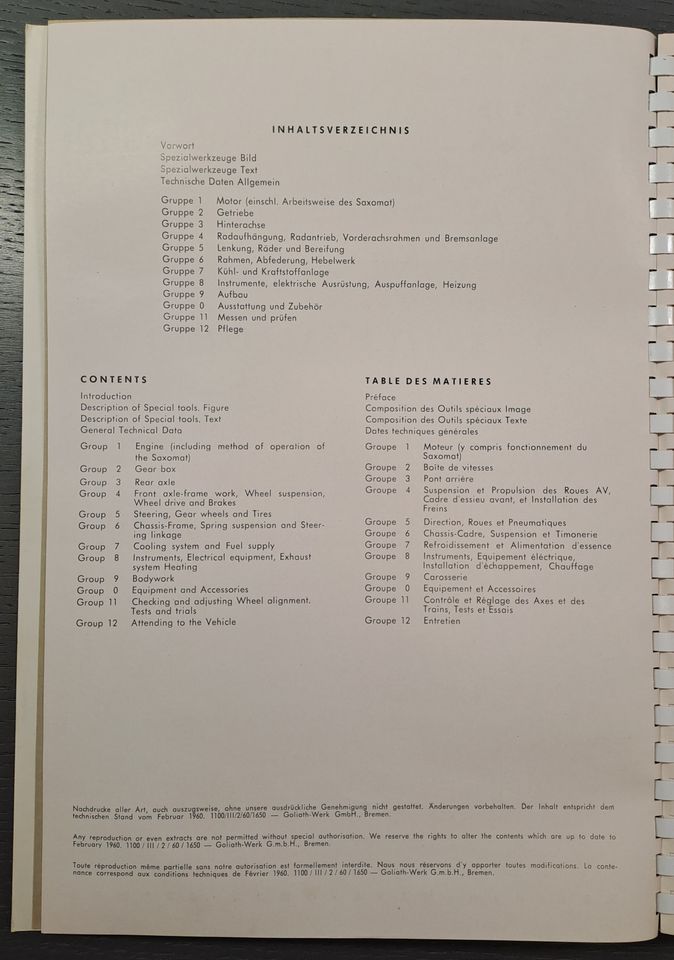 Hansa 1100 Reparatur - Anleitung von 1960 "Rarität" in Alfeld (Leine)