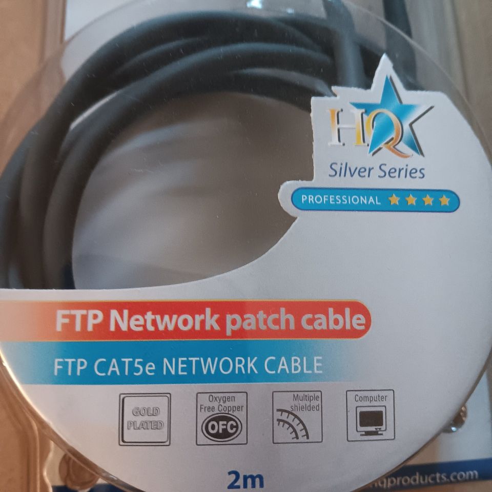 1 Stk. FTP CAT5e Netzwerkkabel HQSS6007 / 1x2m / NEU+OVP in Haage