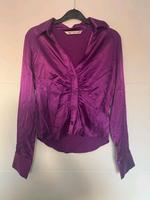 Zara Satin Bluse lila Größe M 38 neu ungetragen S 36 Büro Bayern - Thalmassing Vorschau