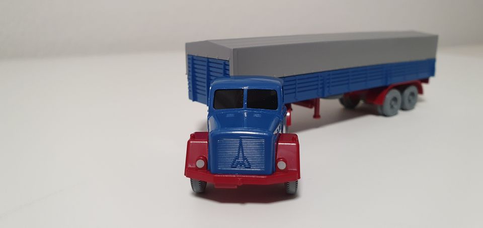 1:87 WIKING Lkw aus PMS Nr. 91 MAGIRUS Saturn Pritschensattelzug in Heide