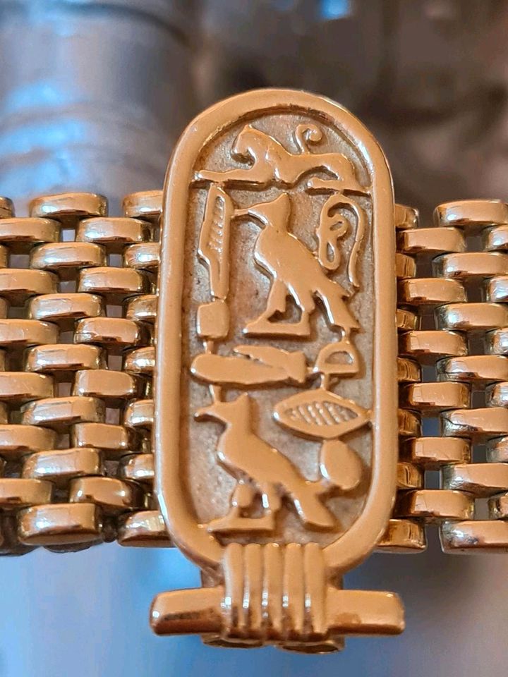 14K 585 Gold Armband Ägyptische Hieroglyphen  - Einzelstück ! in Horn-Bad Meinberg