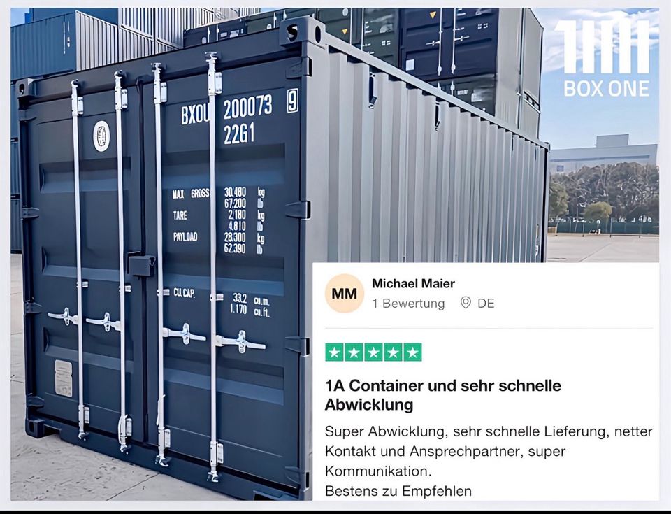 ✅ 20 Fuß Seecontainer kaufen | BOX ONE Container | Lagercontainer | alle Farben ✅ in Berlin