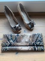 Buffalo Keilabsatz Peeptoes mit Clutch München - Moosach Vorschau